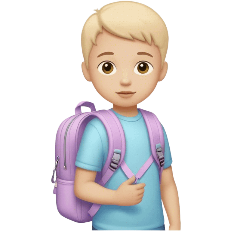 child with pastel backpack emoji