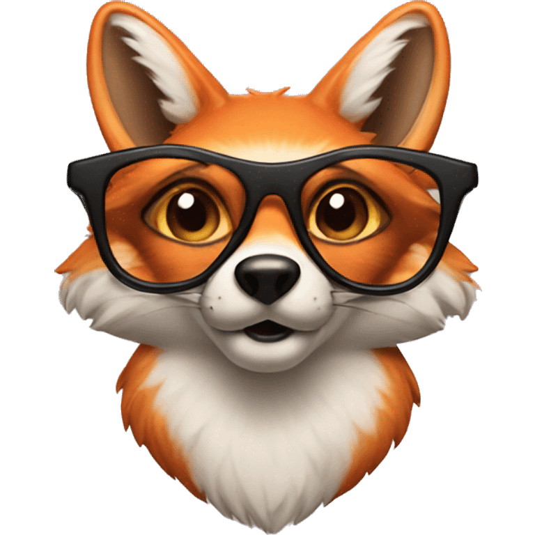 fox with glasses emoji