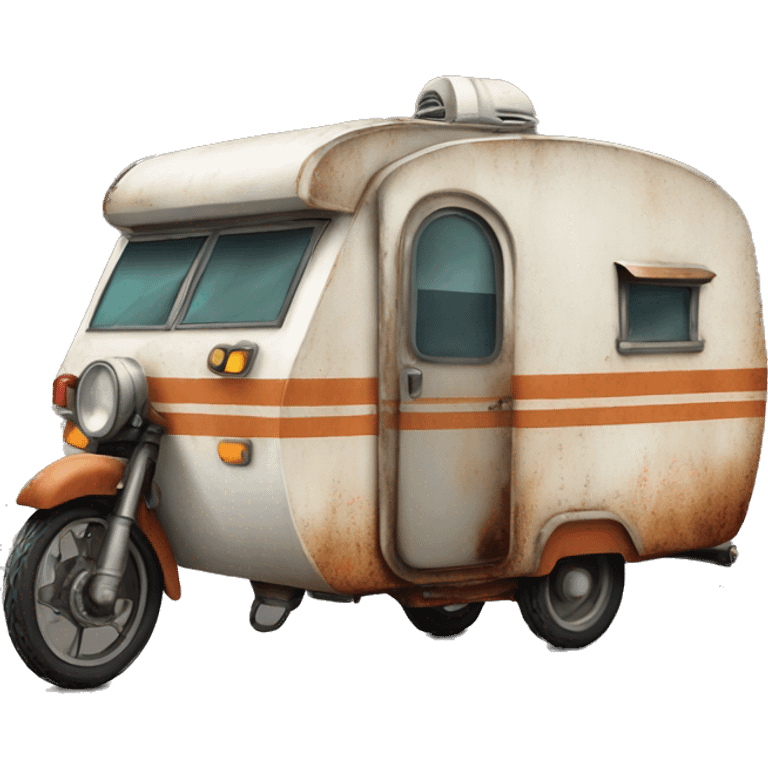 Rusty Caravan-motorbike  emoji