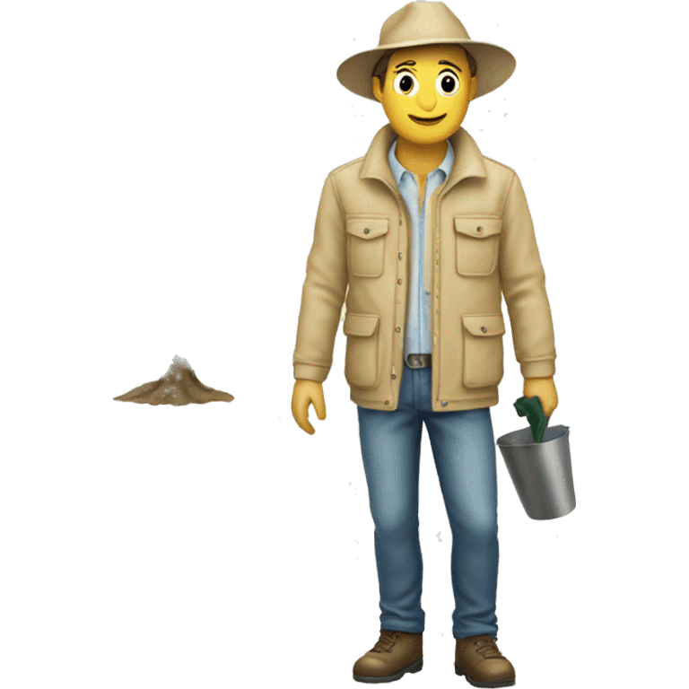 gardener beige jacket trees germany emoji