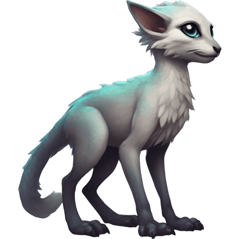  Cute Edgy Realistic Rare Fantasy eldritch Slim Vernid-Trico-Melprin-species by LiLaiRa, by Falvie, full body emoji