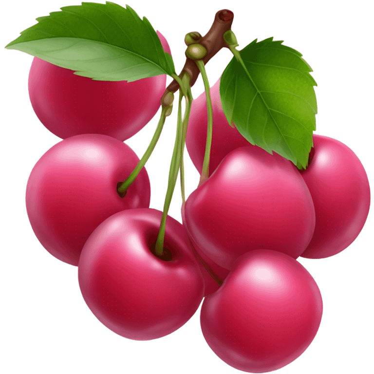 Pink cherries  emoji