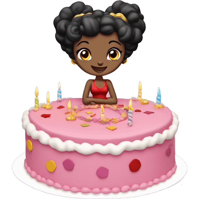 Betty boop birthday cake  emoji