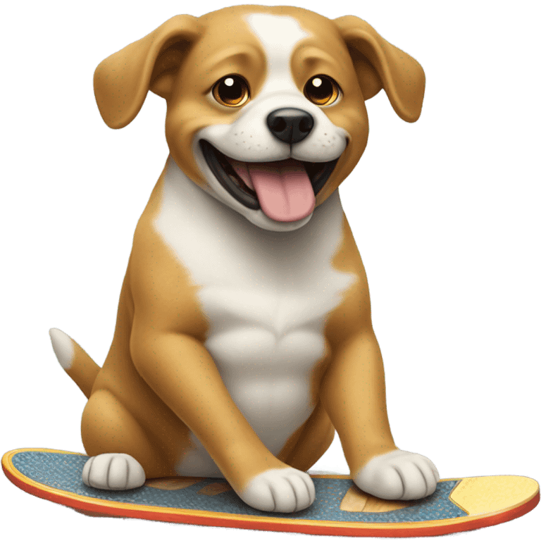 dog eating ramen on a skateboard  emoji