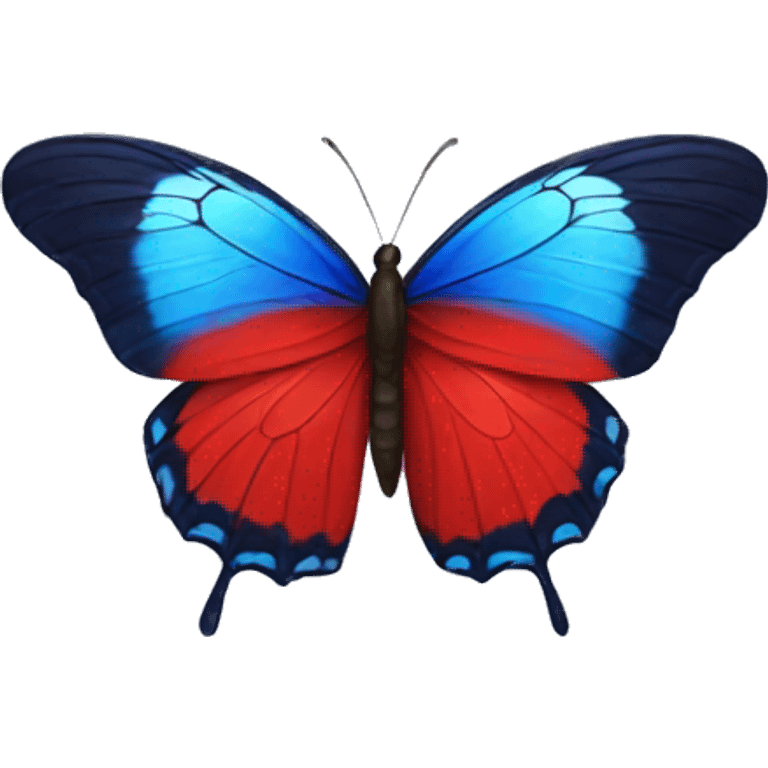 Red and blue butterfly  emoji