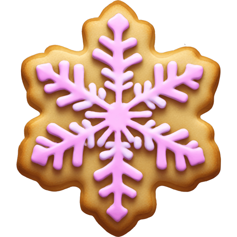 pink snowflake cookie  emoji