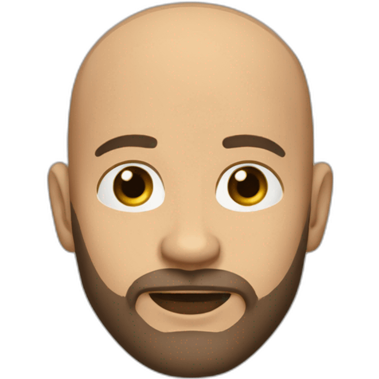 light-skinned-bearded-bald-browneyes-brownhair-buttoned-shirt emoji