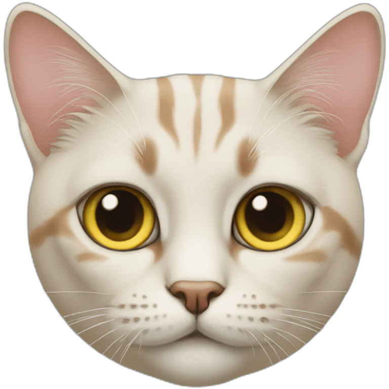 A cat with an eye only emoji