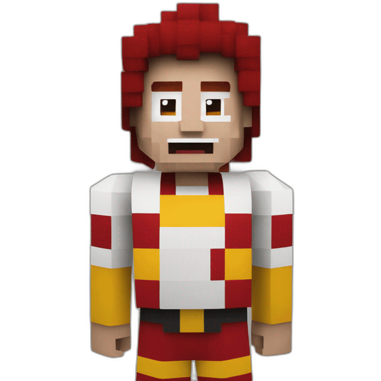 Ronald McDonald in Minecraft emoji