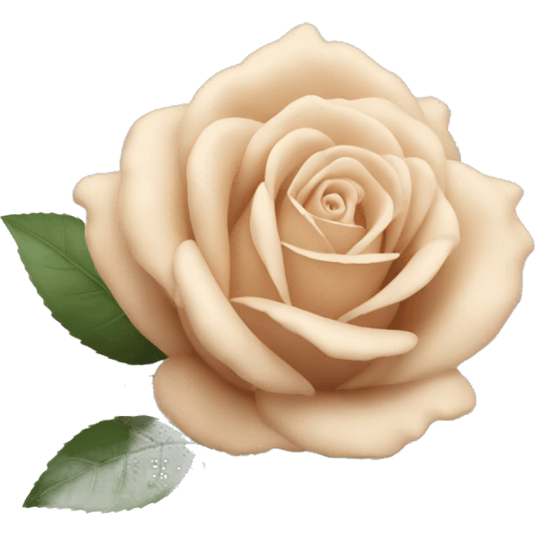 Beige rose no stem emoji