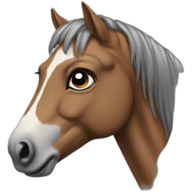 crying horse emoji