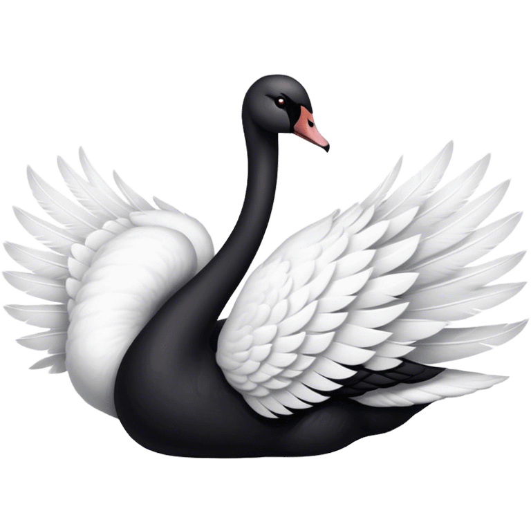 black swan, same as white swan emoji just black and facing the opposite direction emoji