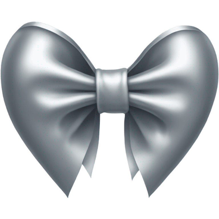 bow of a silver heart emoji