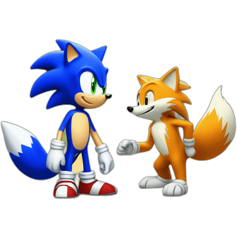 Sonic The Hedgehog Meeting Tails The Fox emoji