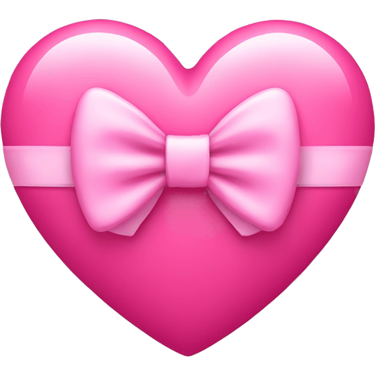 Pink heart with bow emoji