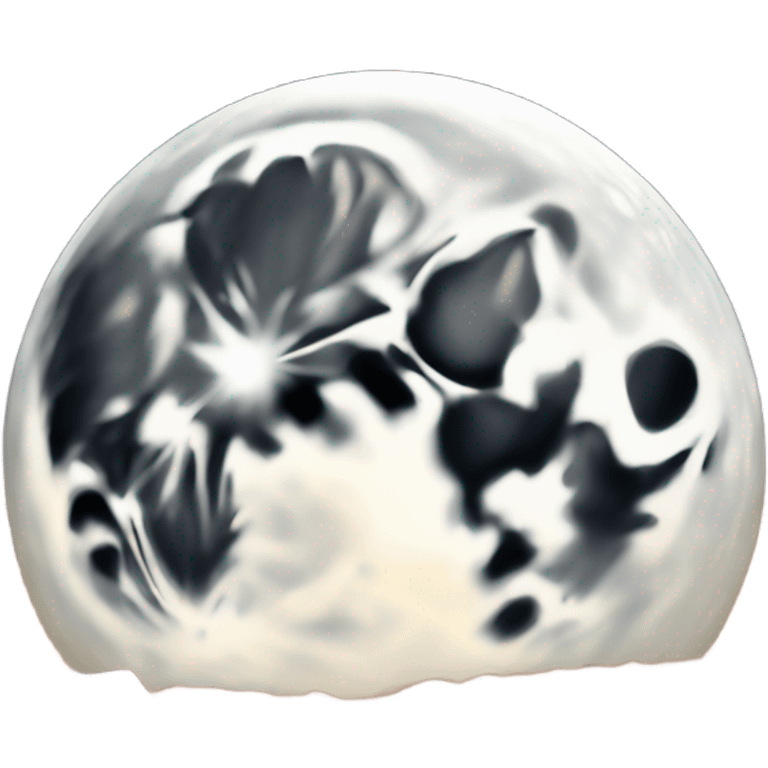 Full moon over desert emoji