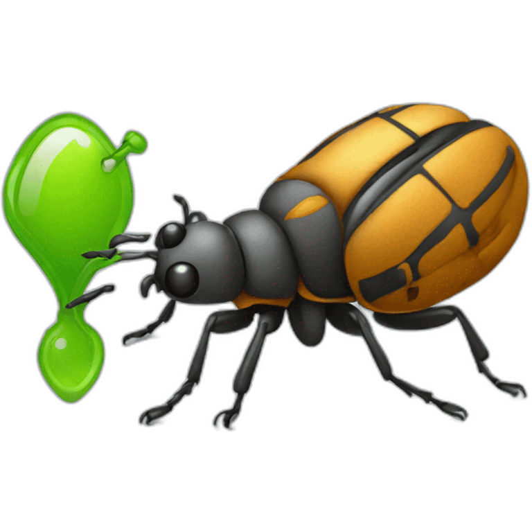 bug fixing a bug emoji