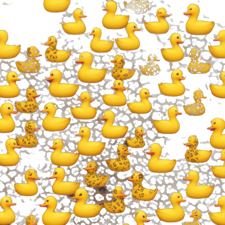 Rubber duck in leopard pattern  emoji