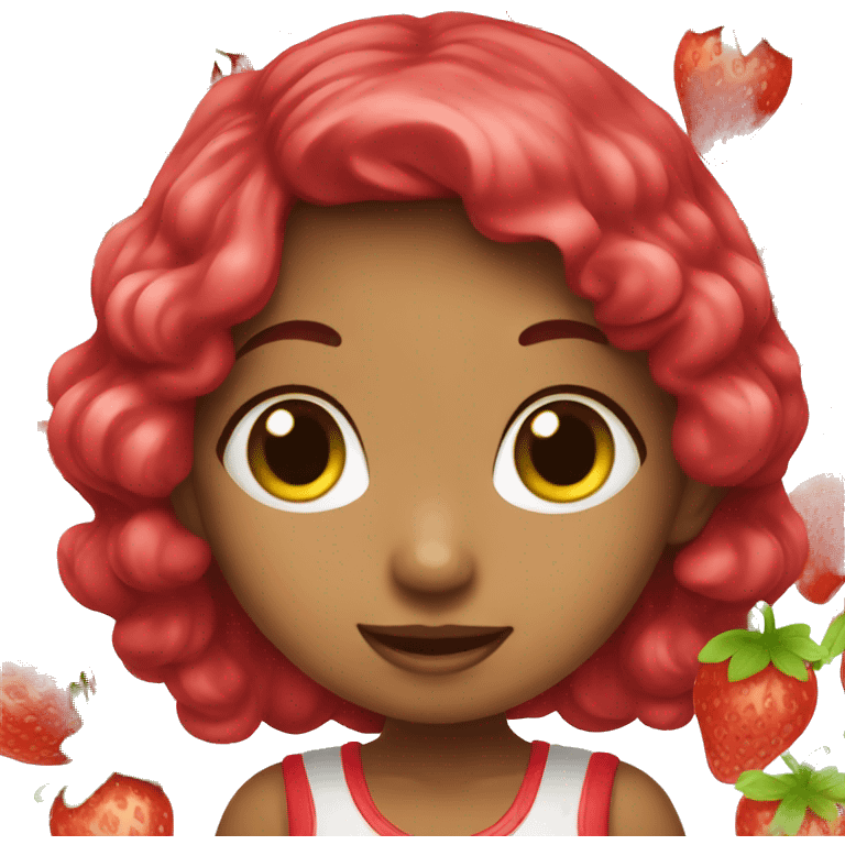 Strawberry girl emoji