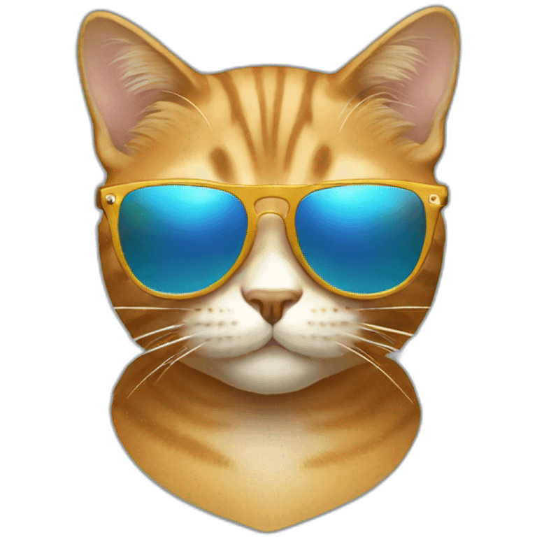 Cat with sunglasses, very cool emoji