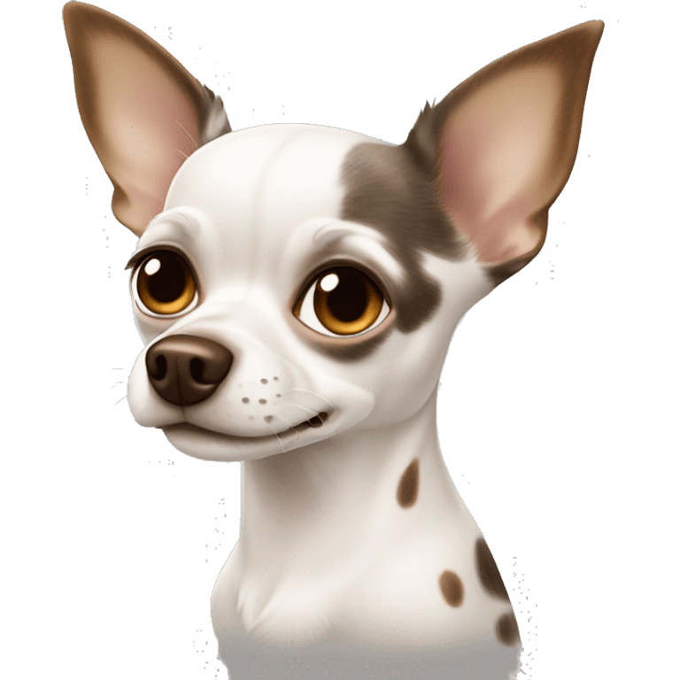 White Chihuahua with brown spots emoji