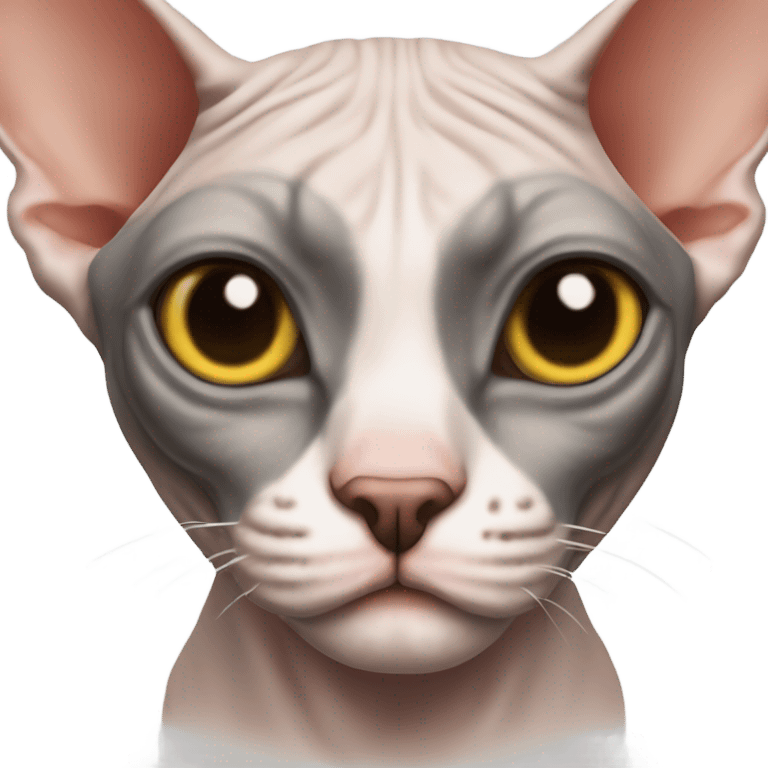 Sphynx cat without with a pirate patch on eye emoji