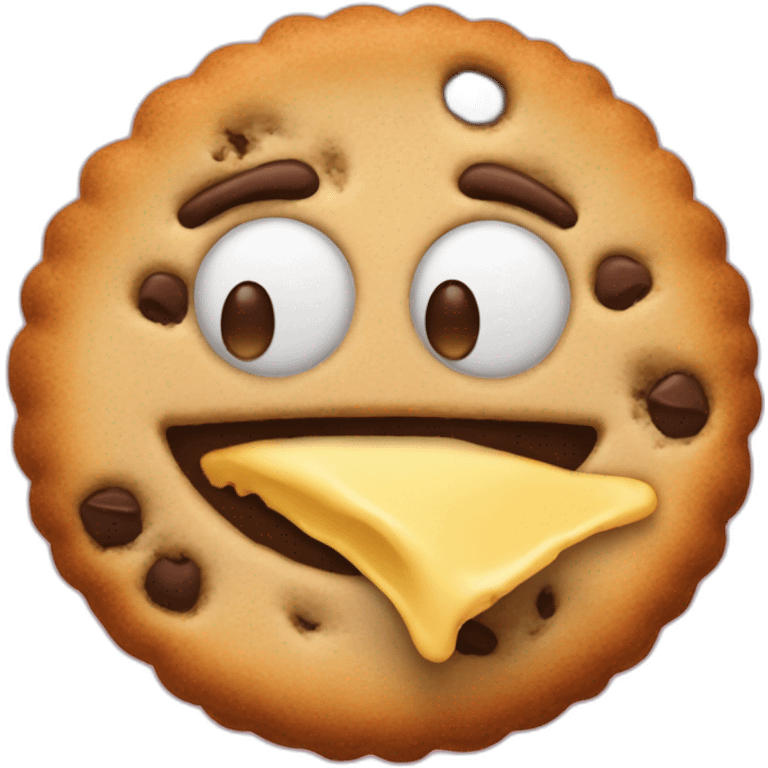 Eated cookie emoji