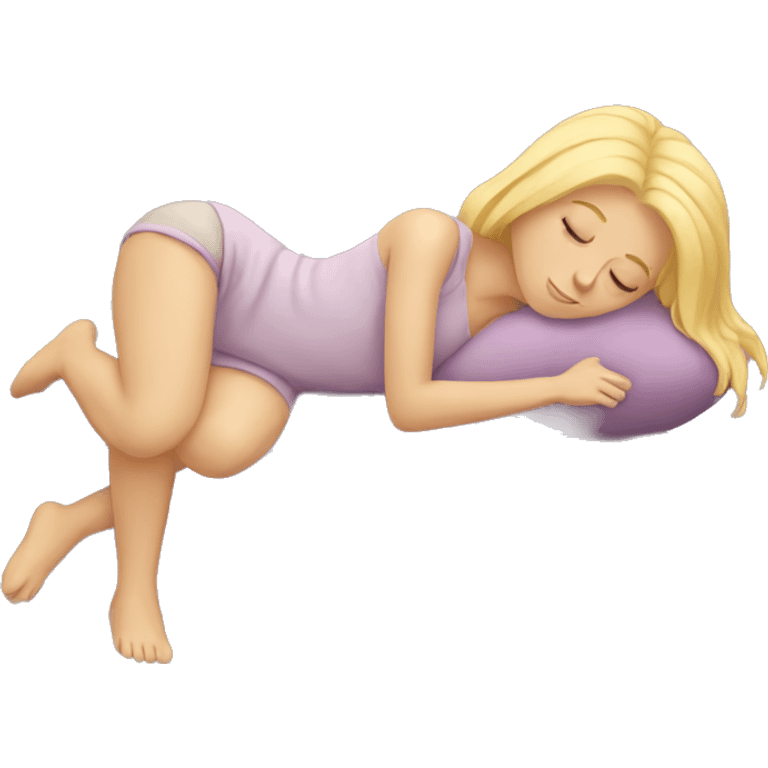 blonde girl sleeping  emoji