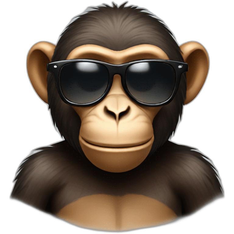 Monkey with sunglasses emoji