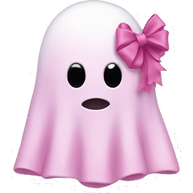 pink bow ghost emoji