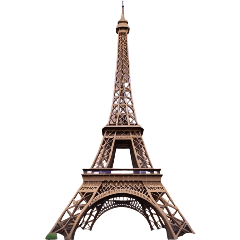 Cinematic Realistic Eiffel Tower Landmark Emoji, depicted with the iconic iron lattice structure against a twilight sky rendered with dramatic, luminous lighting and intricate detail. emoji