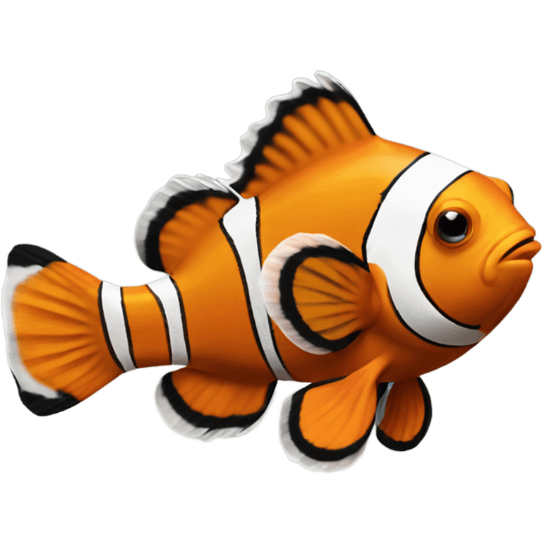 Clownfish with one small fin emoji