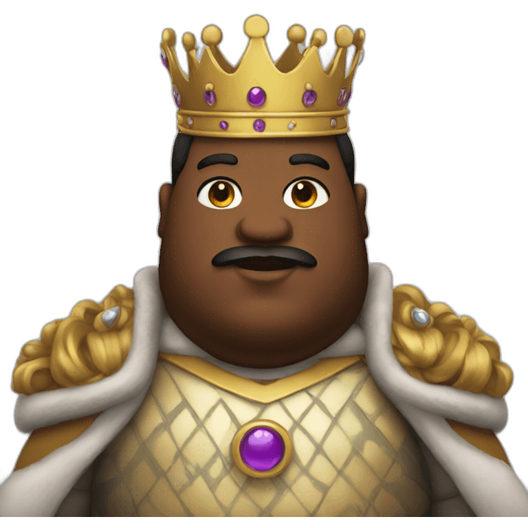 Black chubby king emoji