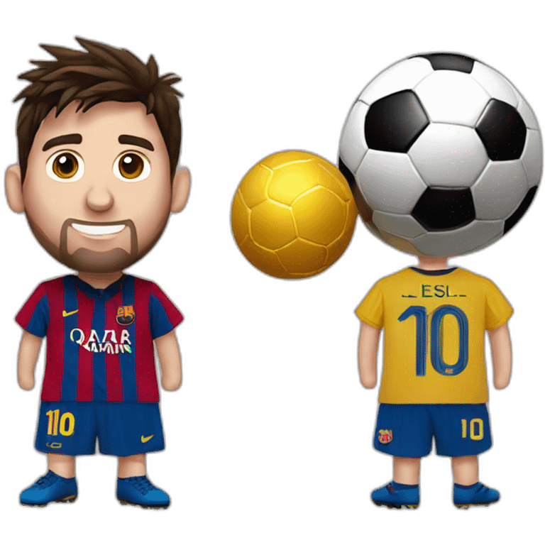 Messi et ballon d’or emoji