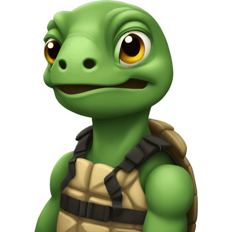 Turtle as criminal emoji