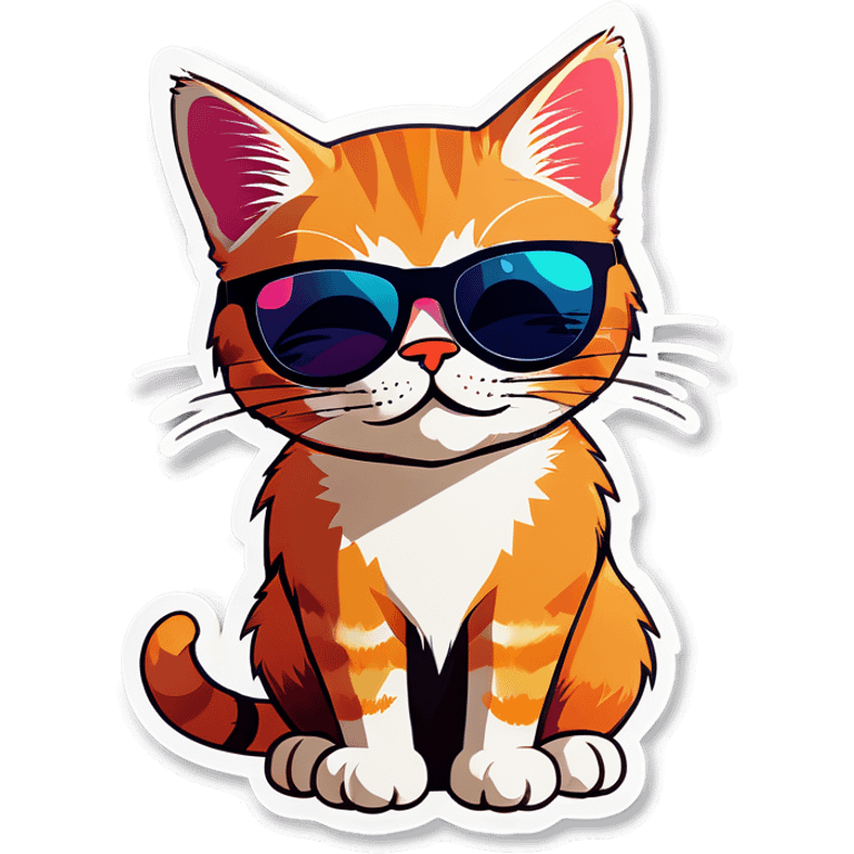 Cat with sunglasses emoji