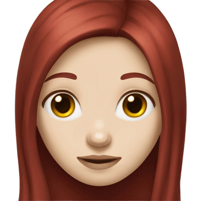 long dark red hair girl pale skin  emoji