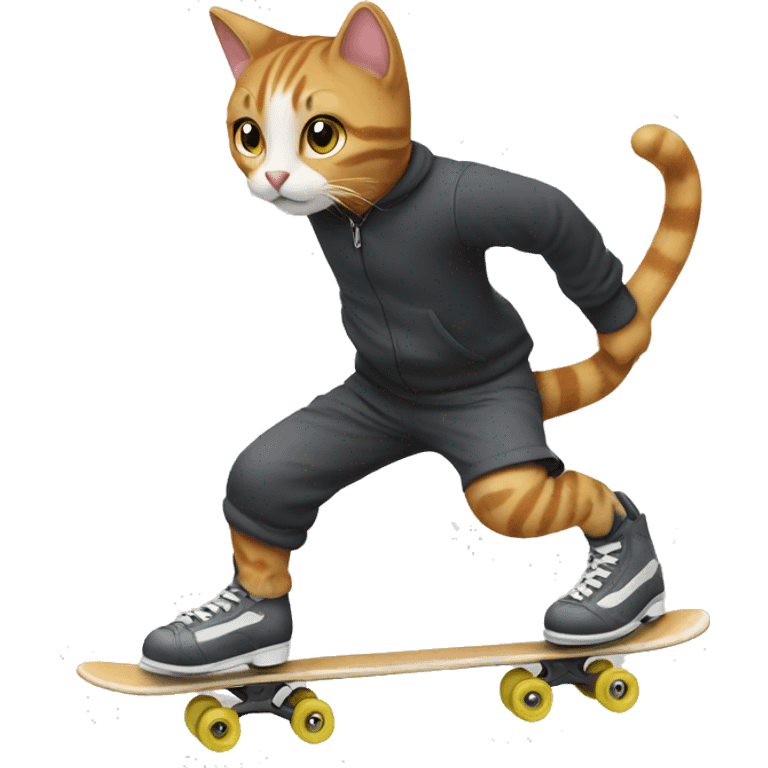 Cat skating emoji