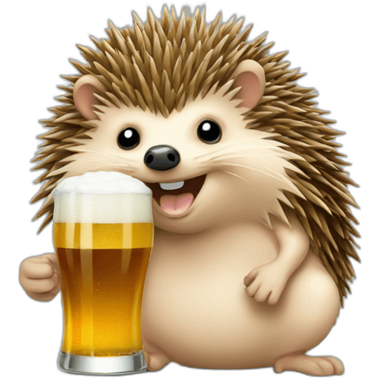 hedgehog drink beer for bitcoin emoji