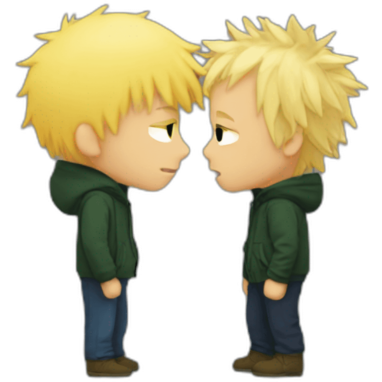 tweek and craig kissing emoji