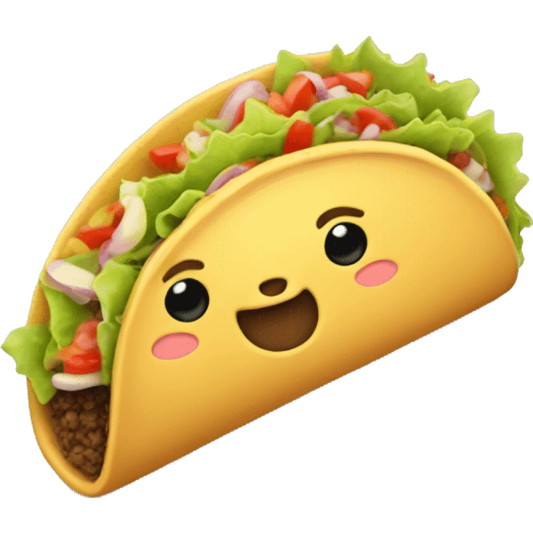 cute taco full of emails emoji