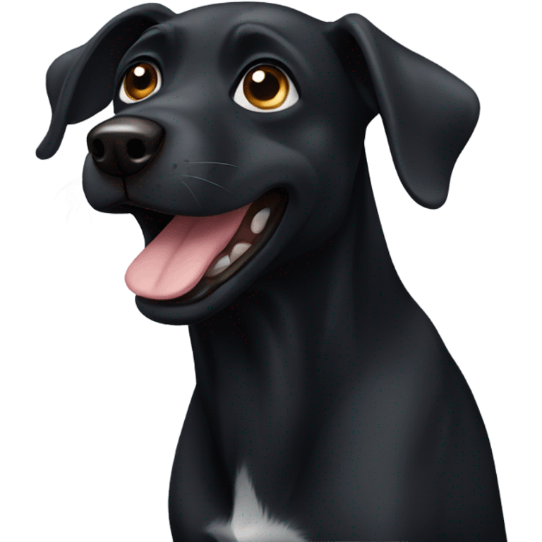 Black dog  emoji