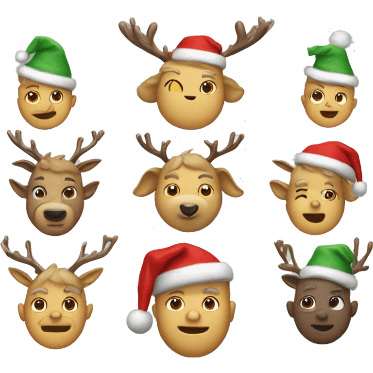 Renne de noel qui part a l’école  emoji