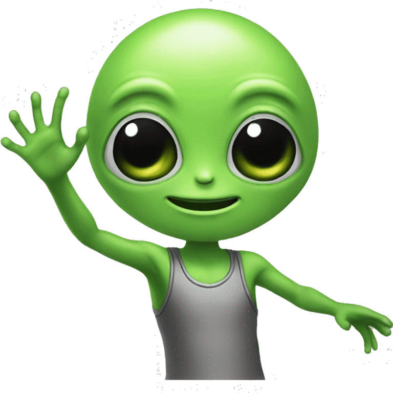 alien waving emoji