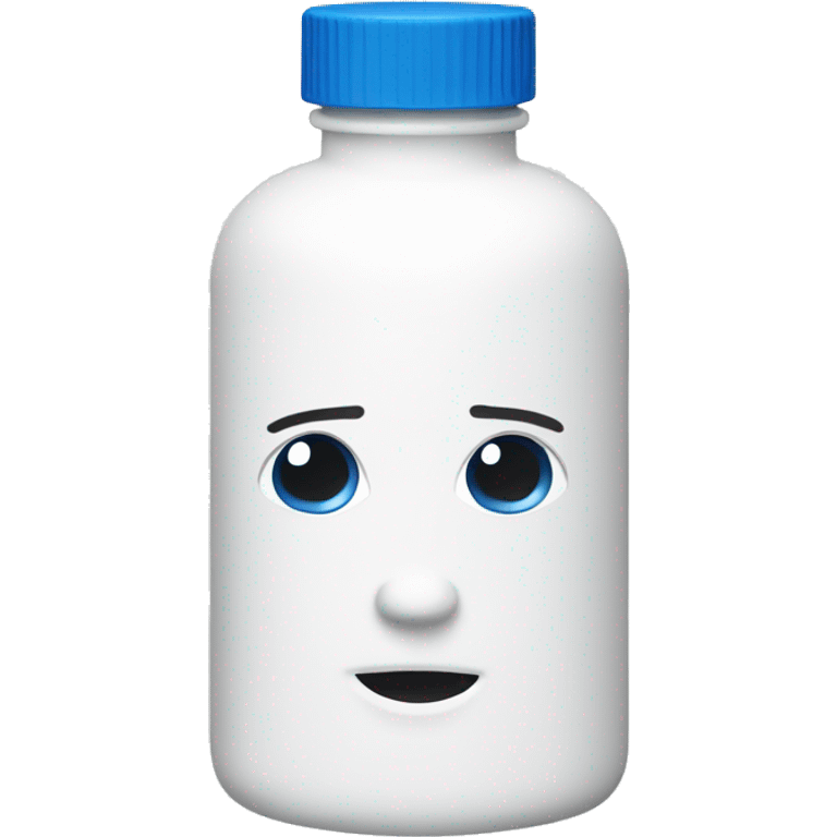 white botox bottle with blue lid emoji