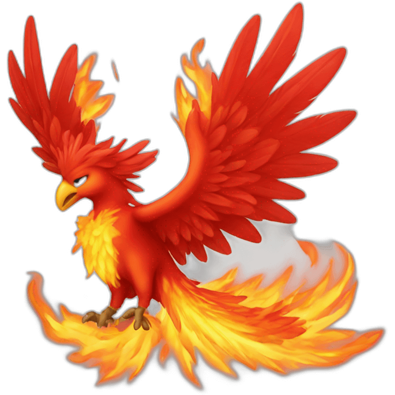 Red fire Pheonix emoji