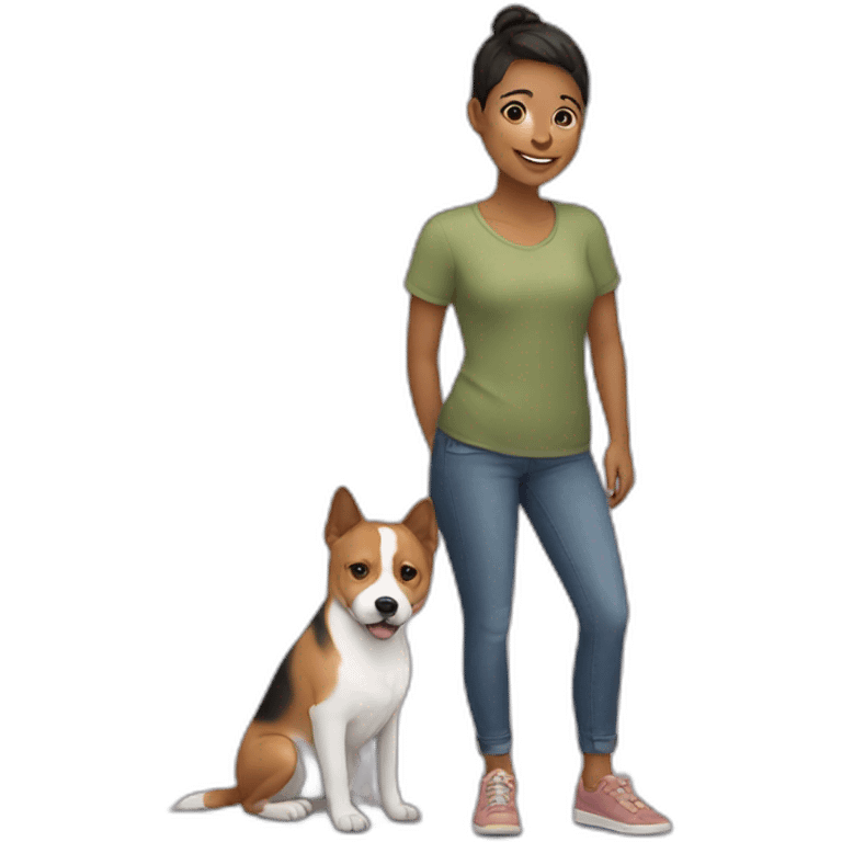 pets with owner emoji