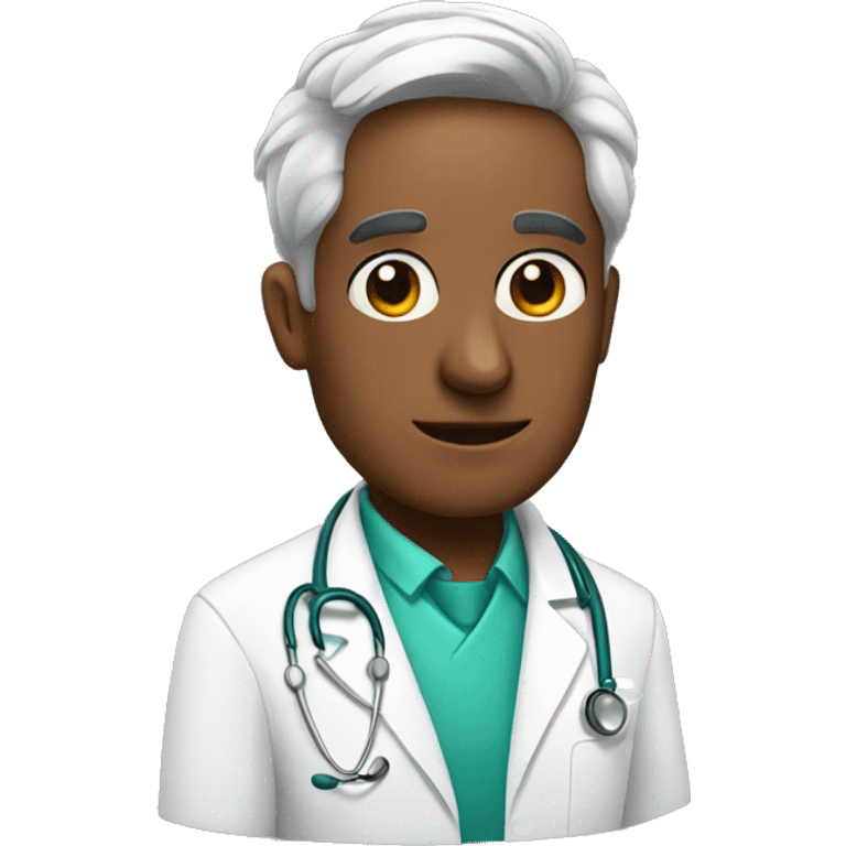 a doctor with the head is a parrot emoji