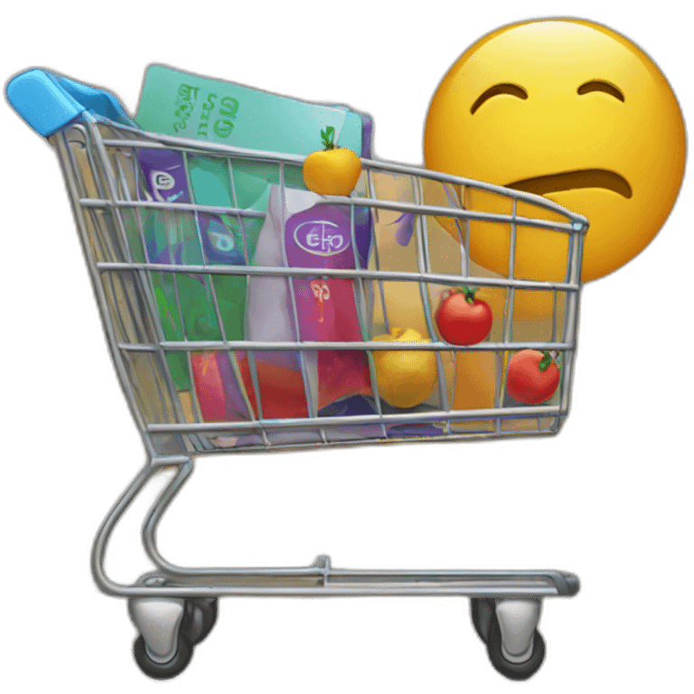 shopping with card emoji