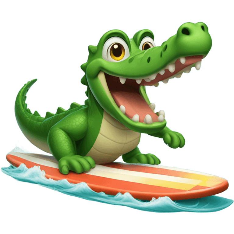 Alligator Surfing emoji